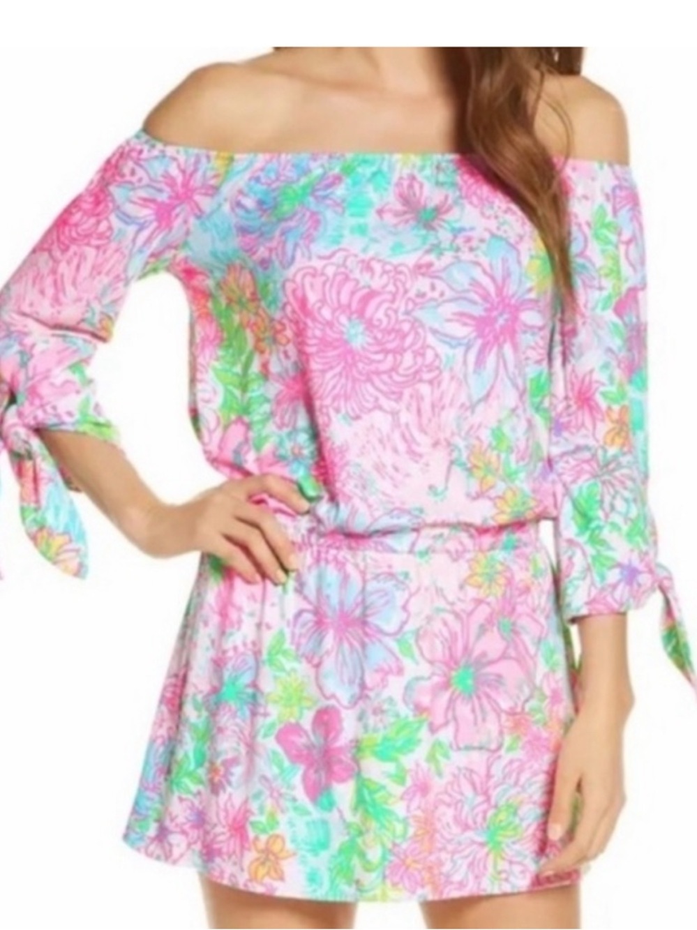 Lilly Pulitzer Romper Skort Dress Sz S, 18” PTP, 32” L
